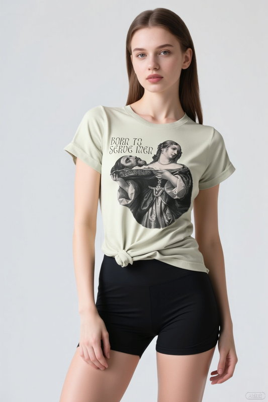 Born to Serve Men Renaissance Art John the Baptist Angry T-shirt